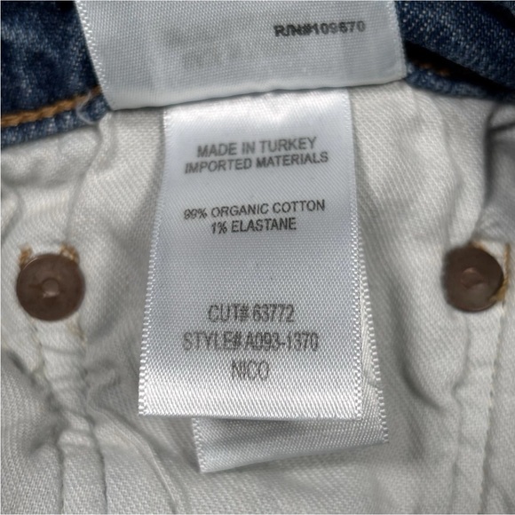 Agolde Nico Button Fly Jeans Women’s 26 Blue Denim Stretch Medium Wash A093-1370 - Picture 9 of 11